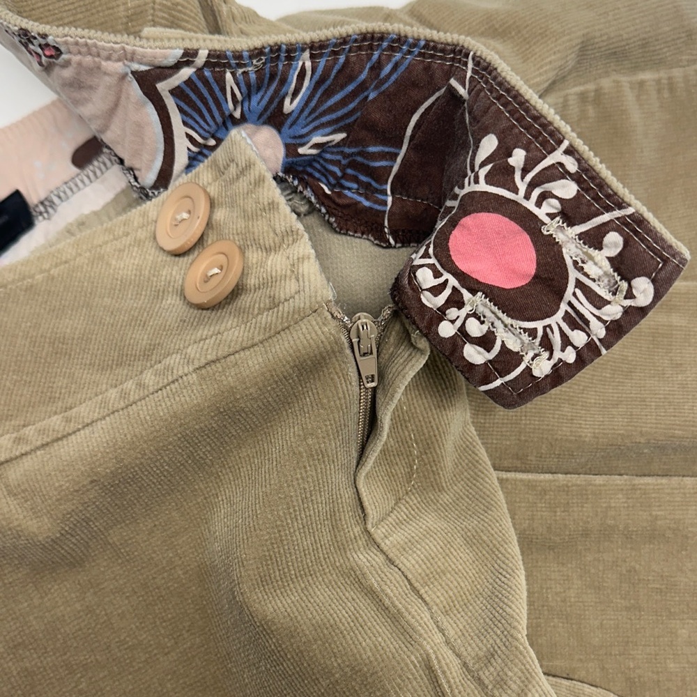 Vintage Rue 21 Low Rise Micro Mini Skirt Pleated Corduroy Tan Brown Size Medium - Picture 7 of 8